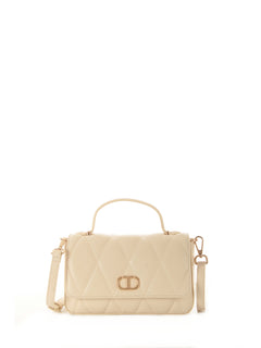 Twinset borsa a tracolla in similpelle da donna parchment