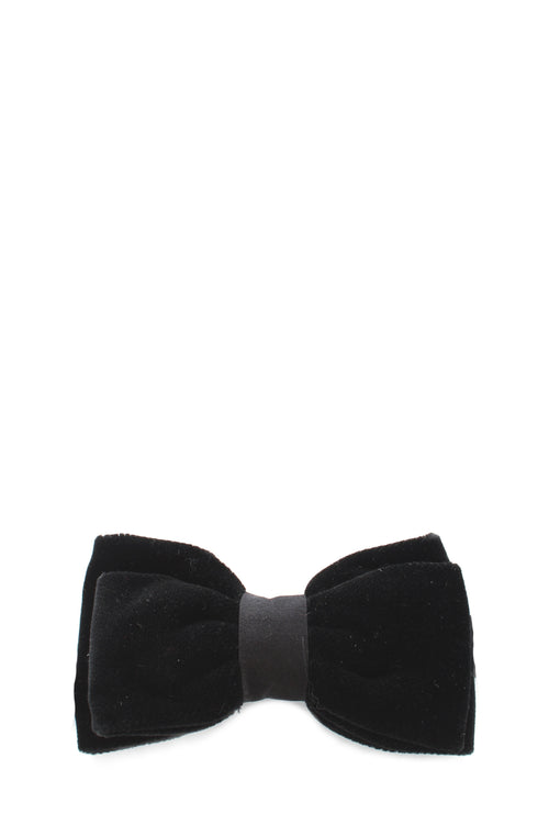 Fefe papillon velluto da uomo nero, PAPVEL1