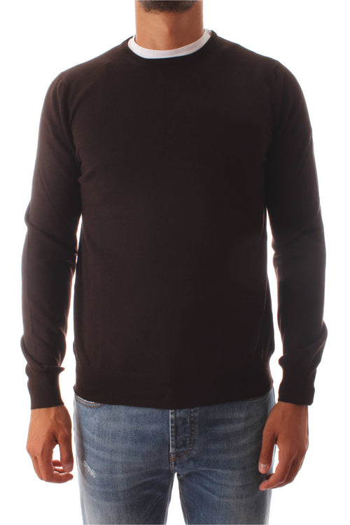 Bruto maglia girocollo da uomo marrone, 55167 14290