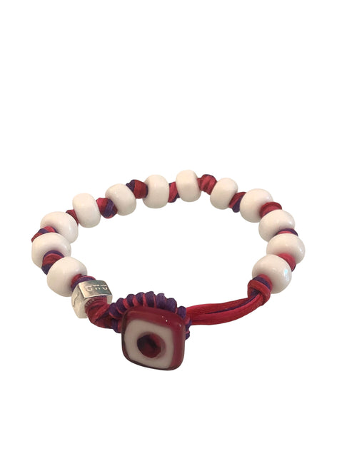 Aua bracciale vetro multicolore unisex,CATANIA