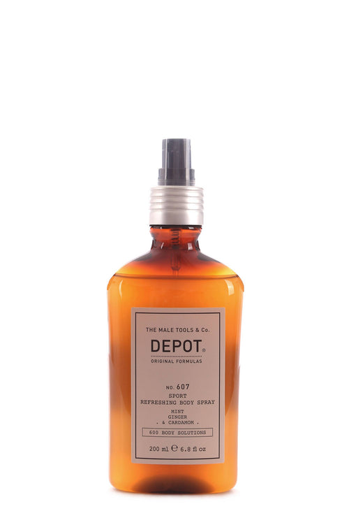 DEPOT NO. 607 SPORT REFRESHING BODY SPRAY LOZIONE CORPO 200 ML, MINT GINGER & CARDAMOM