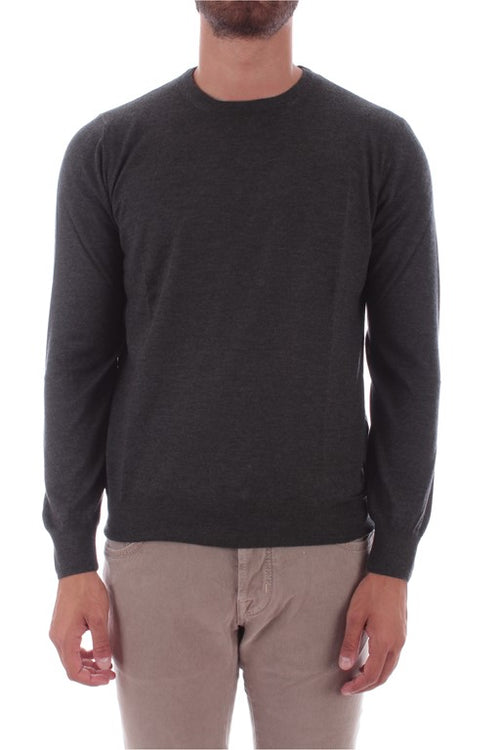 Barba maglia girocollo in cashmere da uomo grigio,12990 43567