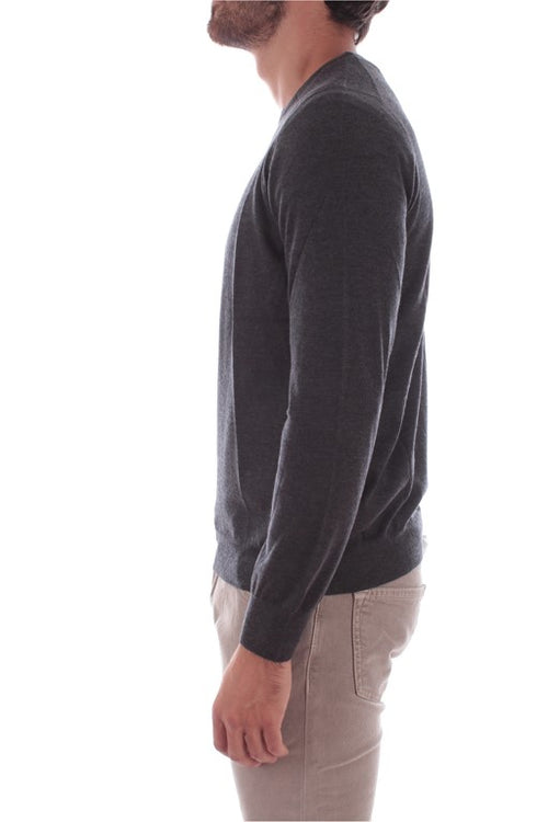 Barba maglia girocollo in cashmere da uomo grigio,12990 43567