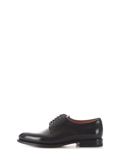 Santoni stringata derby da uomo blu,MCC014272JC6INOVU50