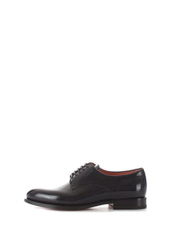 Santoni stringata derby da uomo blu,MCC014272JC6INOVU50