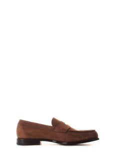 Santoni mocassino in pelle scamosciata da uomo testa di moro,MCQU13207LA3SYKSC33