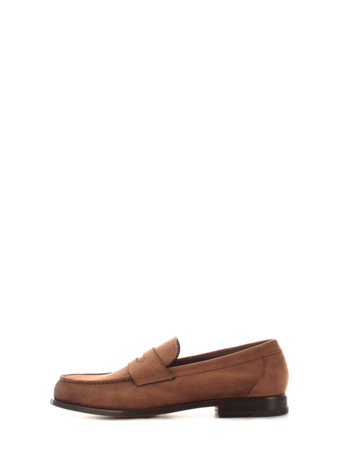 Santoni mocassino in pelle scamosciata da uomo testa di moro,MCQU13207LA3SYKSC33