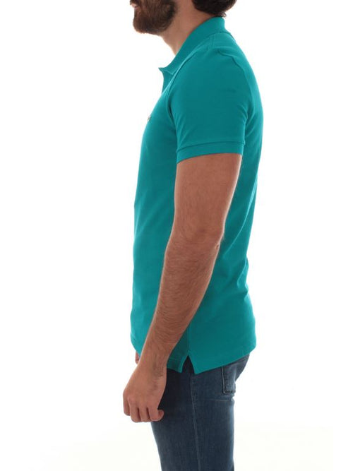 Lacoste polo slim in cotone bleu da uomo