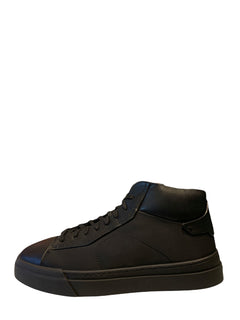 Santoni scarpa sneaker alta in tessuti ecosostenibili black da uomo, MBGT21609RNERRTIN01