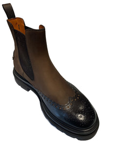 Santoni BLOCKAGE stivaletto Chelsea da uomo dark brown,MGMI17701JK4EZOLT50