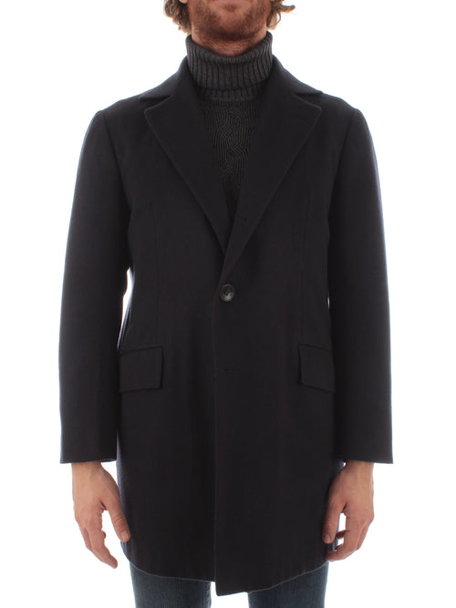 Kiton cappotto monopetto da uomo blu,UGO411K011401600S