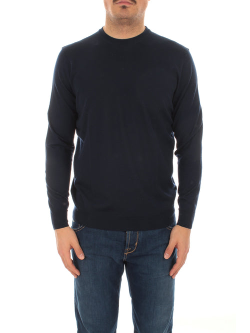 Drumohr maglia girocollo da uomo blu navy