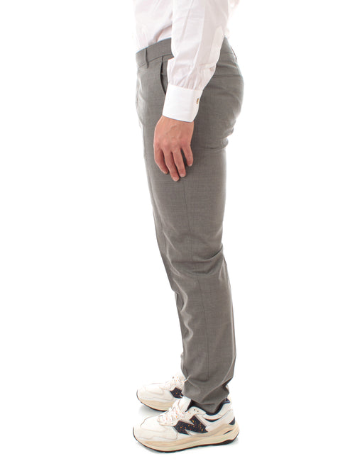 Berwich MORELLO pantalone con cinta da uomo grey,FA1755X