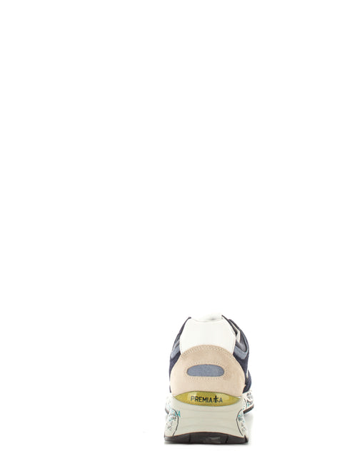 Premiata scarpa sneakers in pelle scamosciata blu da uomo,MASE 5684