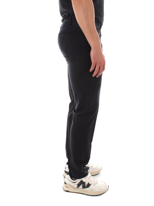 Michael Coal GEORGE pantaloni in lana vergine navy da uomo,MCGEO3798S22
