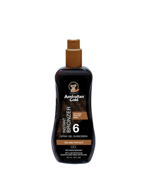 Australian Gold SPF 6 SPRAY GEL CON BRONZER 237 ml