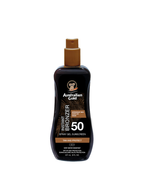 Australian Gold SPF 50 SPRAY GEL CON BRONZER 237 ml