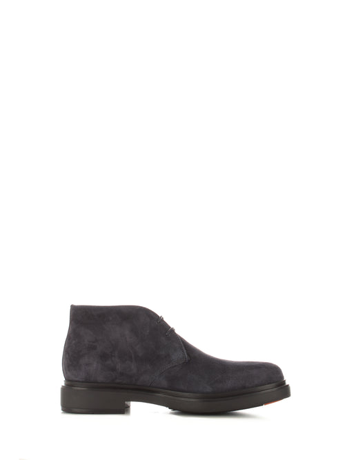 Santoni polacchina blu in suede da uomo,MGWB17856NERISVUU60