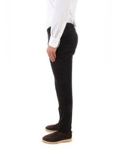 Berwich MORELLO pantalone ventrepiatto da uomo black