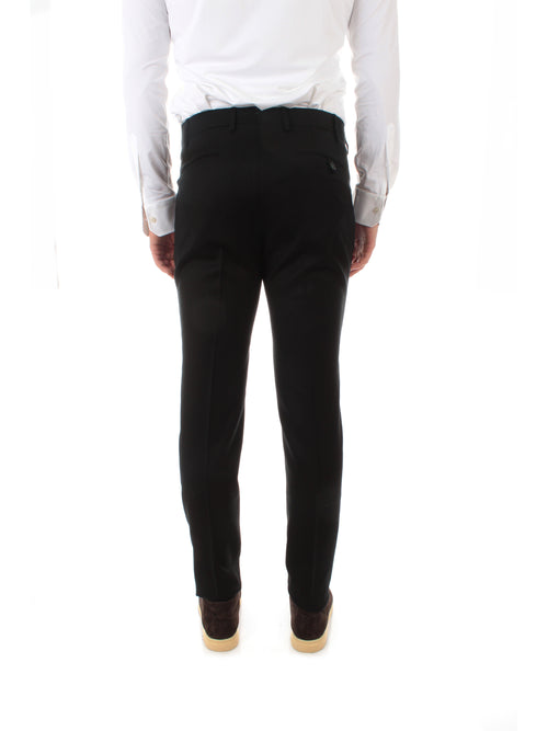 Berwich MORELLO pantalone ventrepiatto da uomo black