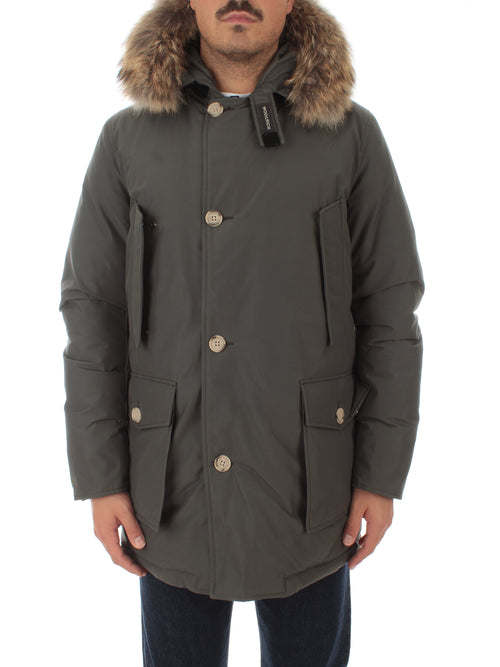 Woolrich ARCTIC DETACHABLE FUR PARKA grey shadow da uomo,CFWOOU0482MRUT0001