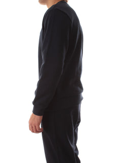 Lacoste felpa jogger in cotone spazzolato da uomo blu