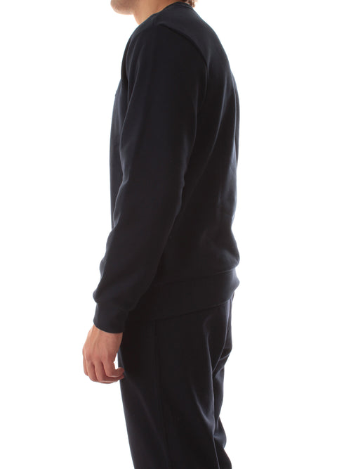 Lacoste felpa jogger in cotone spazzolato da uomo blu