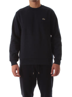 Lacoste felpa jogger in cotone spazzolato da uomo blu