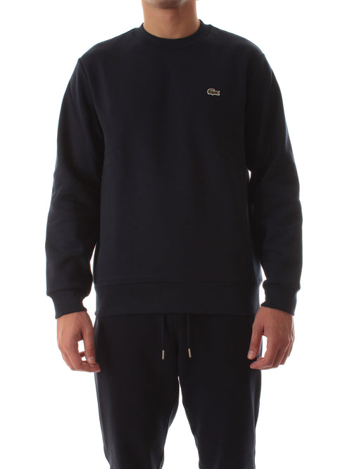 Lacoste felpa jogger in cotone spazzolato da uomo blu