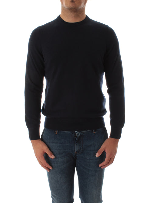 Fedeli ARGENTINA maglia girocollo da uomo blue scuro,5UI07001