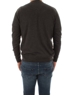 Fedeli pullover in misto seta e cashmere antracite da uomo,5UI07135