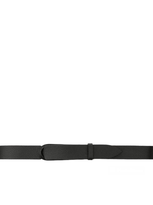 Orciani cintura no buckle micron in pelle nero da uomo,NB0039