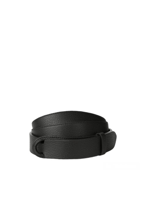 Orciani cintura no buckle micron in pelle nero da uomo,NB0039
