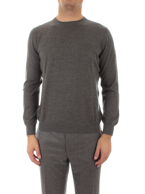 Barba maglia girocollo da uomo grigio