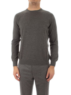 Barba maglia girocollo da uomo grigio