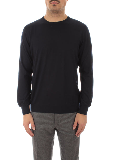 Barba maglia girocollo da uomo blu