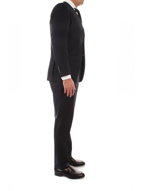 Kiton abito monopetto da uomo blu