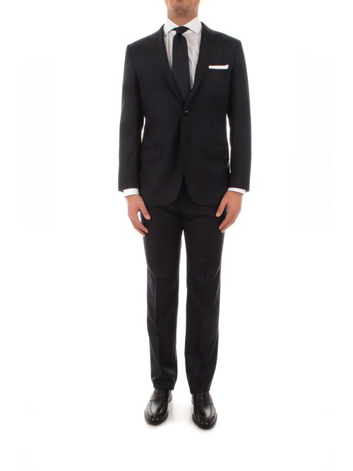 Kiton abito monopetto da uomo blu