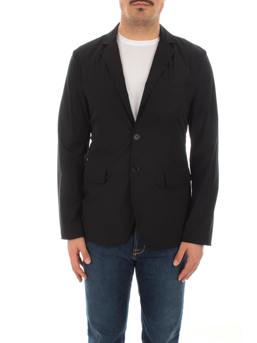 Aspesi blazer paperino in nylon navy da uomo