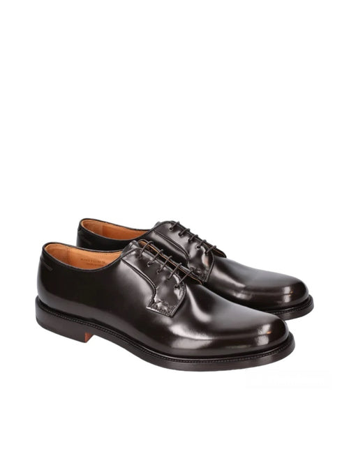 Mille 885 scarpa stringata BOSTON suola liscia da uomo testa di moro