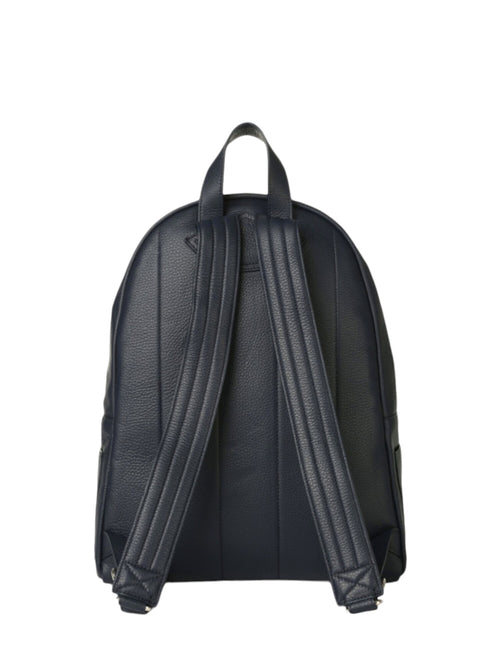 Orciani zaino Micron in pelle navy da uomo