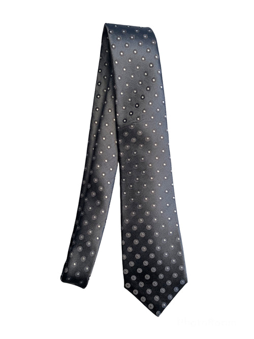 Kiton cravatta in seta da uomo grigio