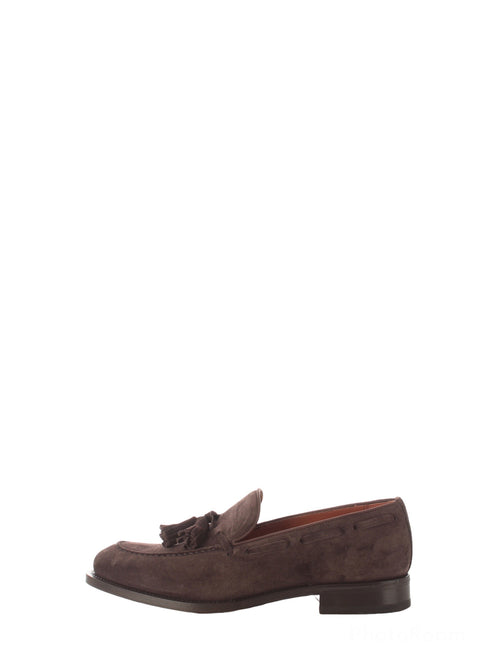 Arbiter mocassino in suede con nappa da uomo testa di moro