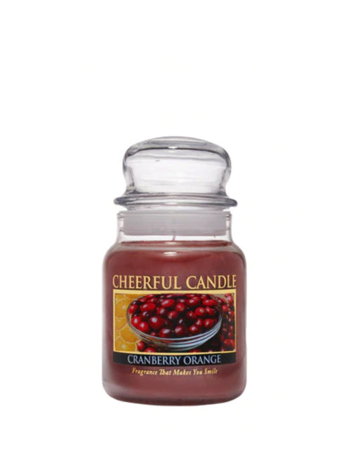 CHEERFUL CANDLE CRANBERRY ORANGE 6 OZ