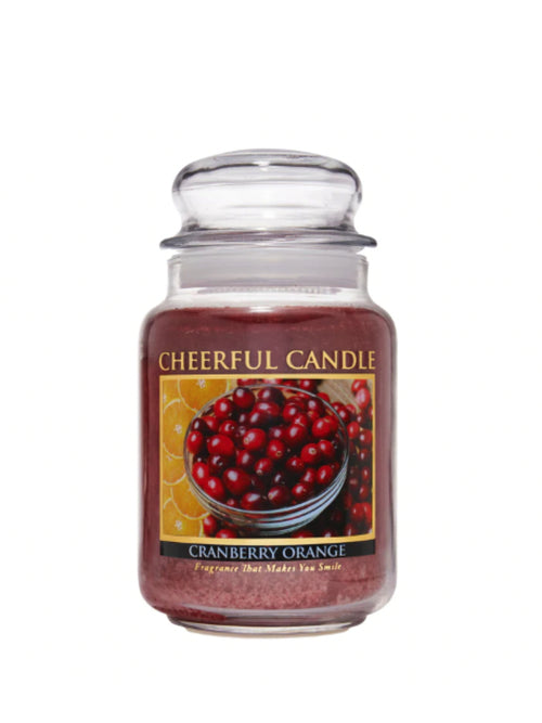 CHEERFUL CANDLE CRANBERRY ORANGE 24 OZ