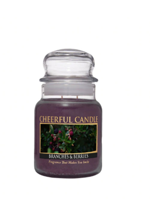 CHEERFUL CANDLE BRANCHES & BERRIES 6 OZ