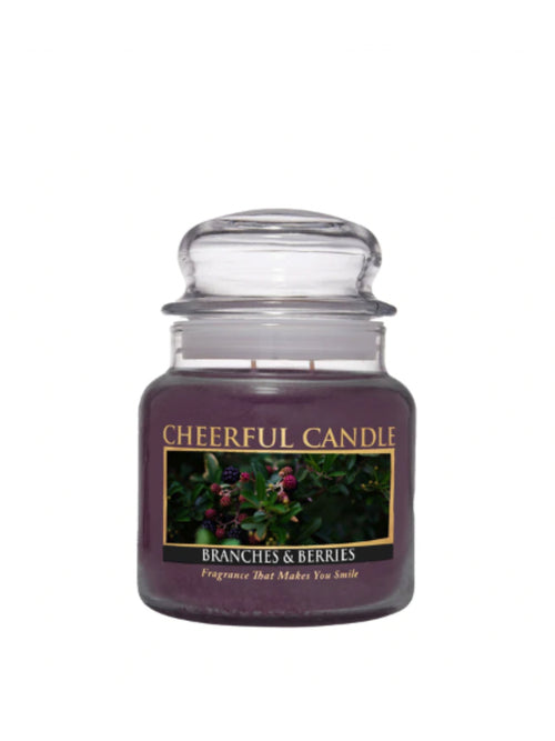 CHEERFUL CANDLE BRANCHES & BERRIES 16 OZ