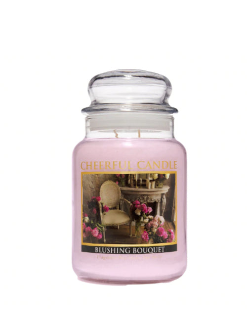 CHEERFUL CANDLE BLUSHING BOUQUET 24 OZ