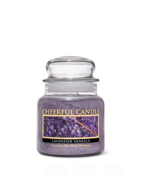 CHEERFUL CANDLE LAVENDER VANILLA 16 OZ