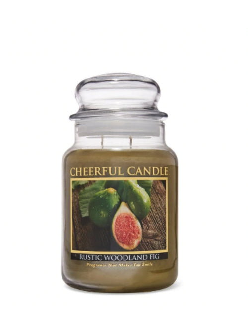 CHEERFUL CANDLE RUSTIC WOODLAND FIG 24 OZ